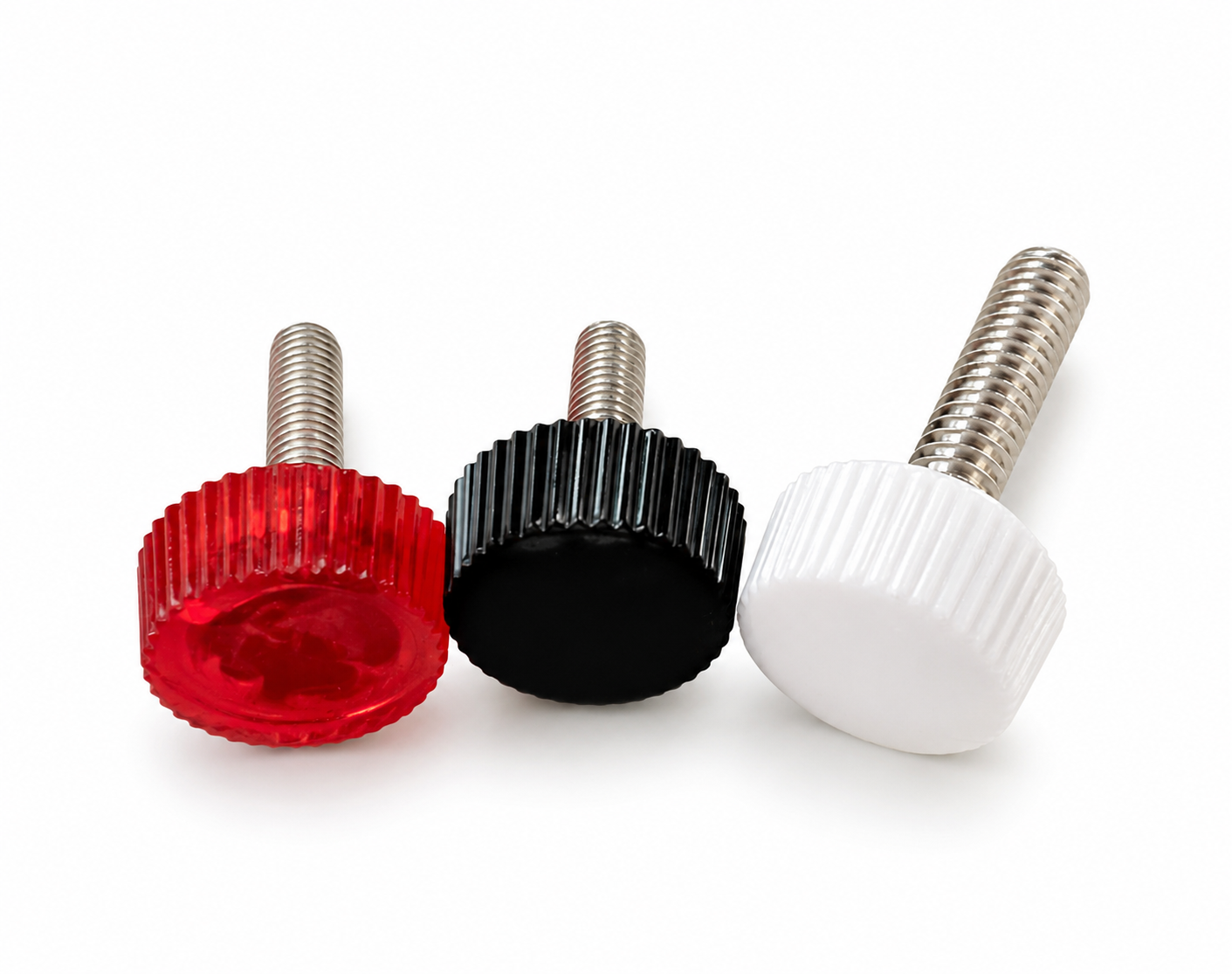 Custom-Made Polycarbonate Plastic Knurled Screw with Stainless Steel Core – Durable, Lightweight, and Precision-Engineered