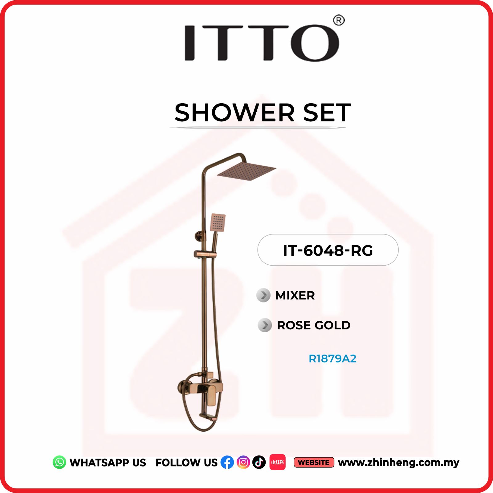 ITTO SHOWER SET  IT-6048-RG