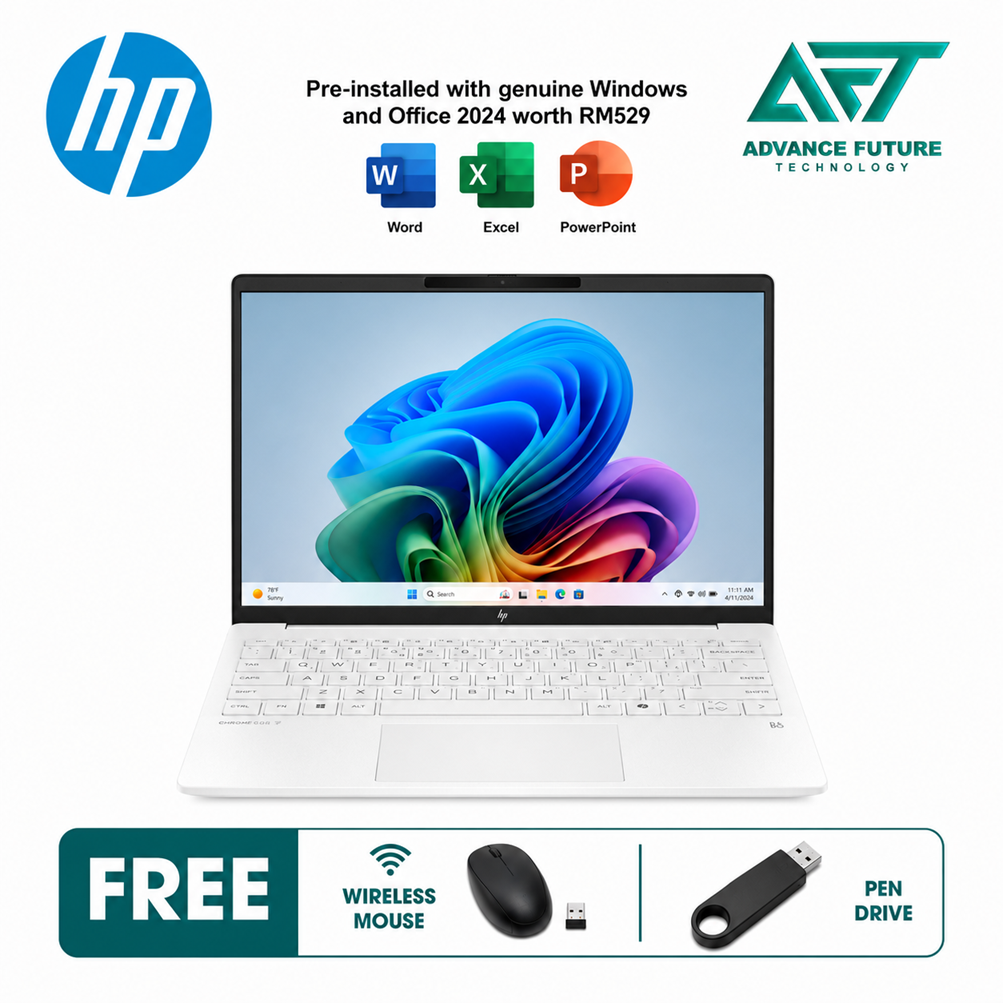 HP OmniBook 7 Aero 13-bg1052AU 13.3'' 2K AI Laptop Ceramic White ( AMD Ryzen AI 7 350 ,16GB, 512GB SSD, ATI, W11, H&S 2024&M365 )