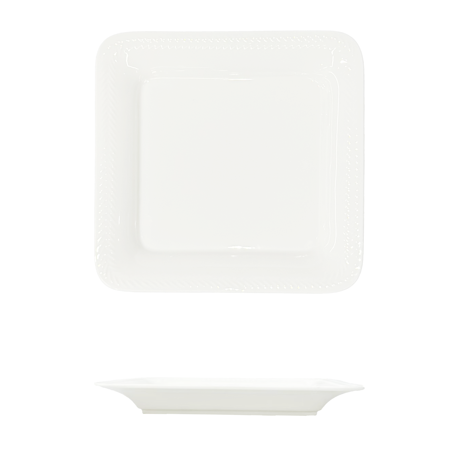YX-BC-9'' Wheat Ear Square Shallow Dish 9 麦穗四方浅盘