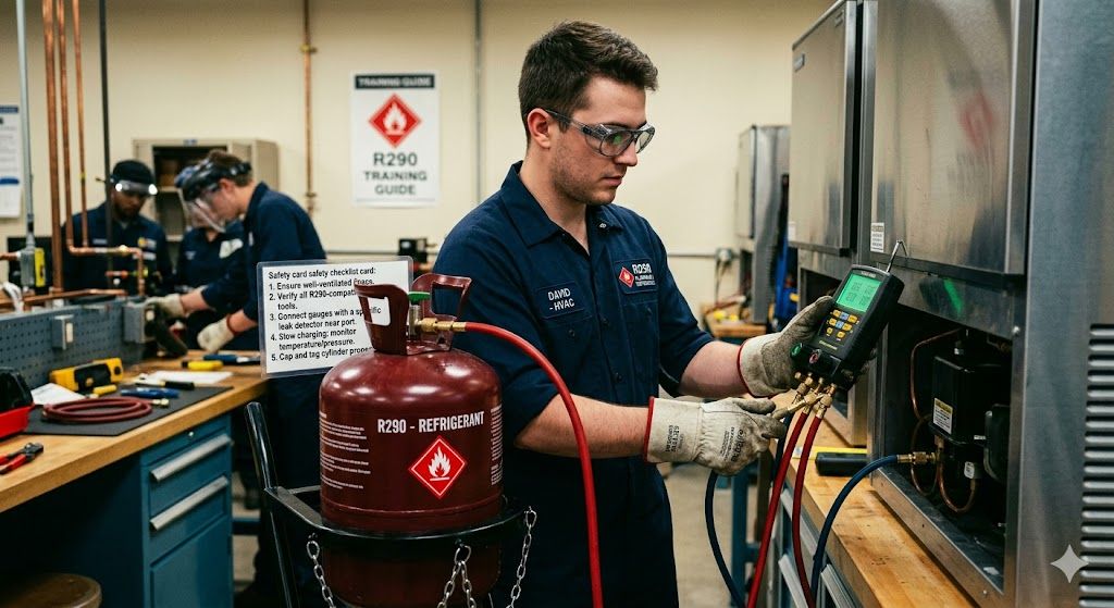 R290 handling procedures HVAC