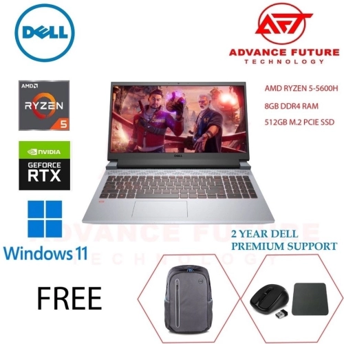 Dell G15 5515 5685-3050-W11 15.6'' FHD 120Hz Gaming Laptop Grey ( Ryzen 5 5600H, 8GB, 512GB SSD, RTX 3050 4GB, W11)