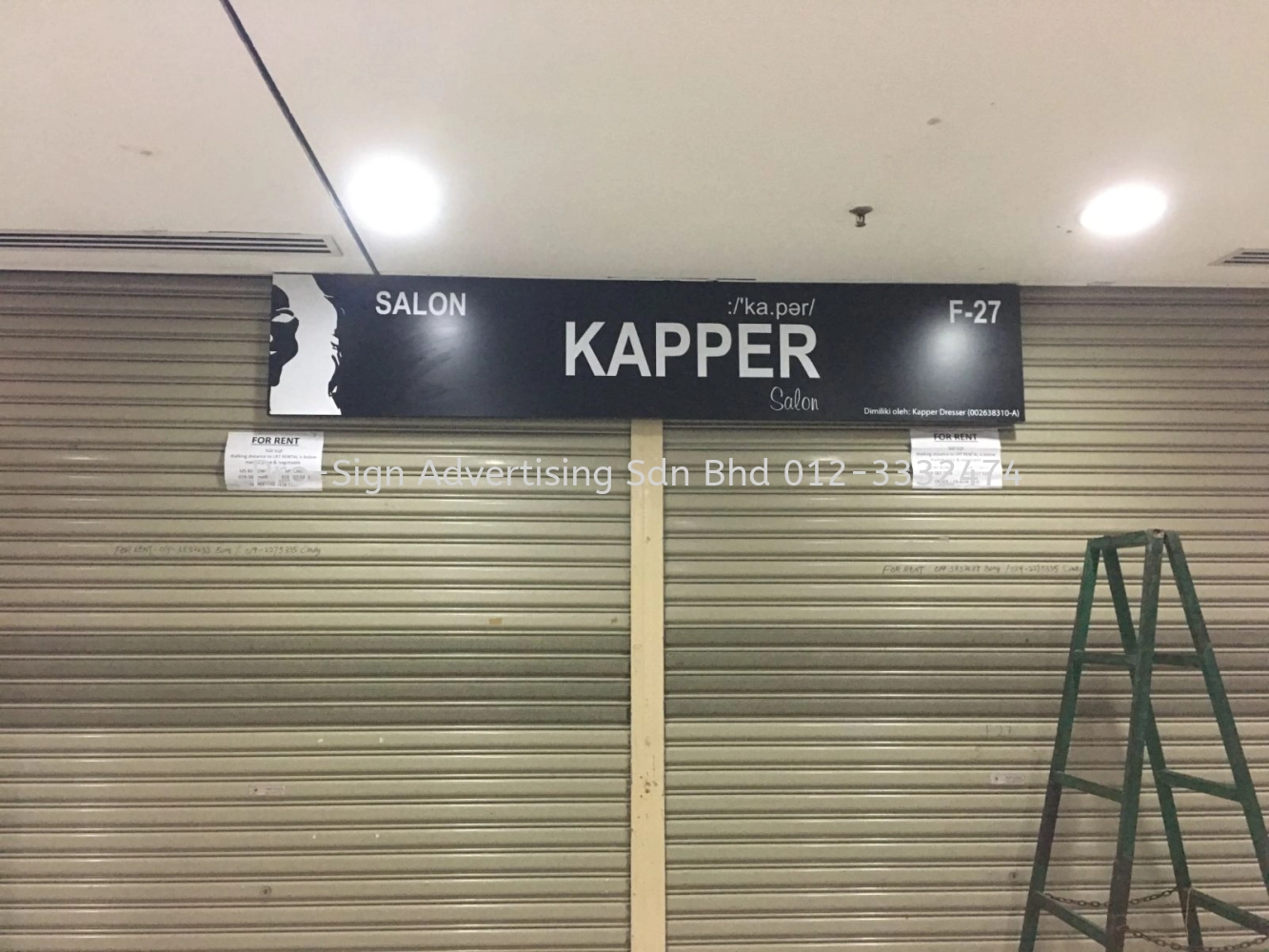 STICKER CUT OUT PANEL SIGNBOARD (KAPPER, KL, 2018)