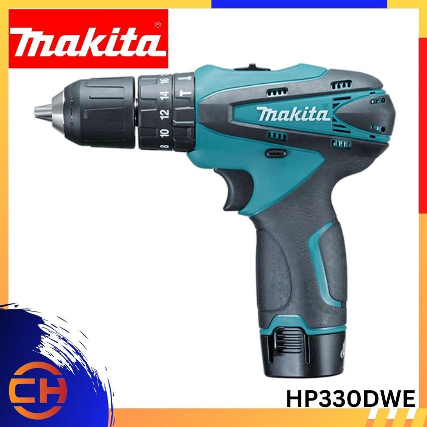 Makita HP330DWE 10 mm (3/8") 10.8V Cordless Hammer Driver Drill