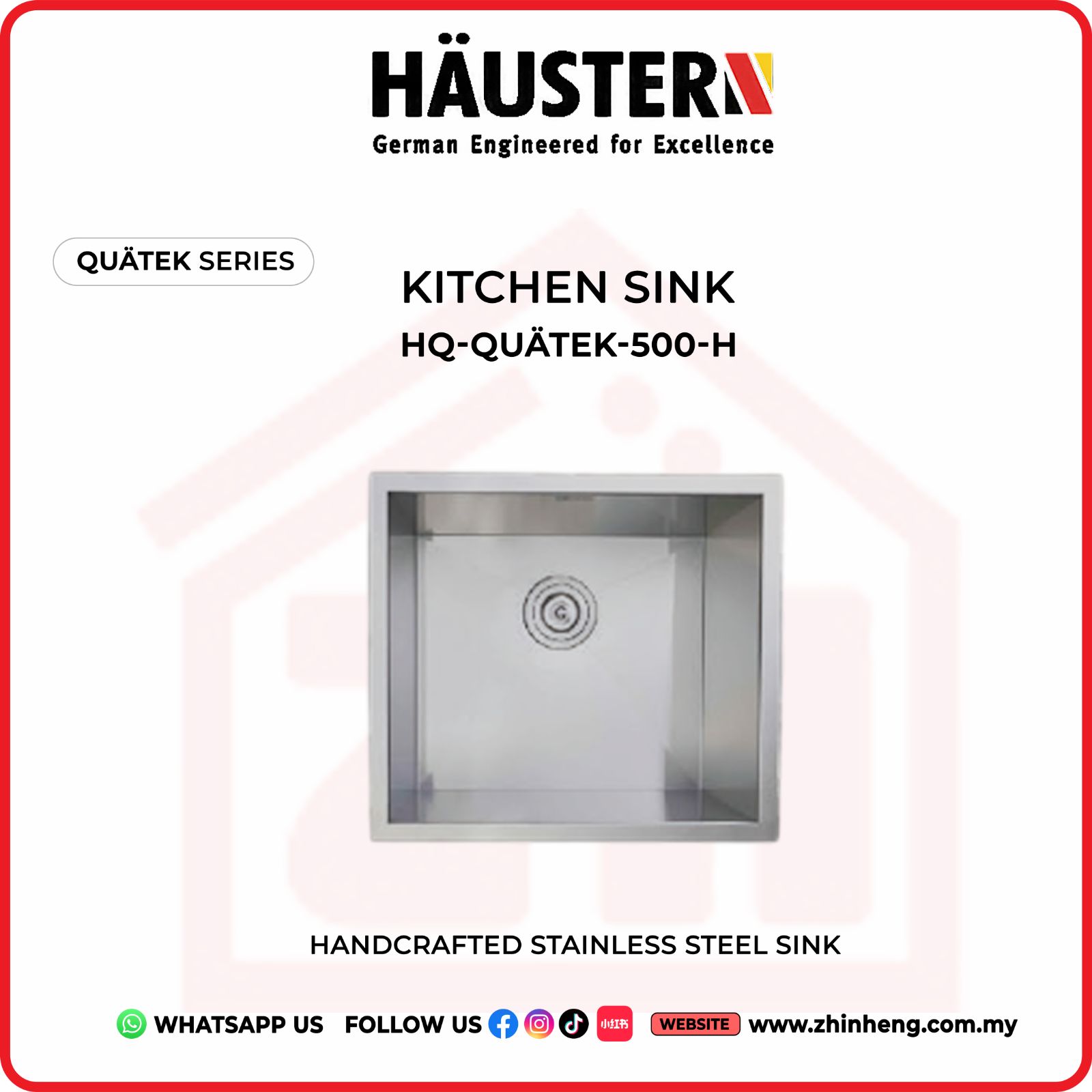 HAUSTERN QUATEK KITCHEN SINK HQ-QUATEK-500-H
