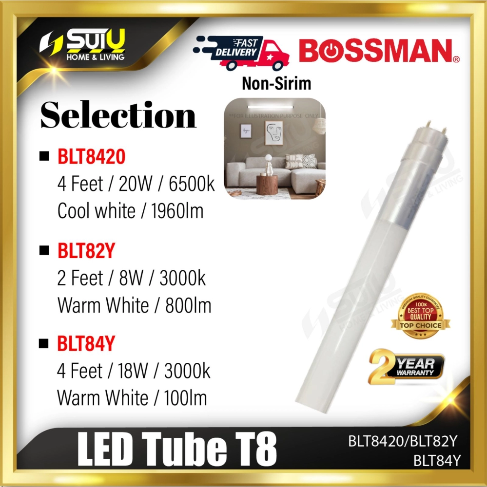  BOSSMAN BLT8420 / BLT82Y / BLT84Y LED Tube T8