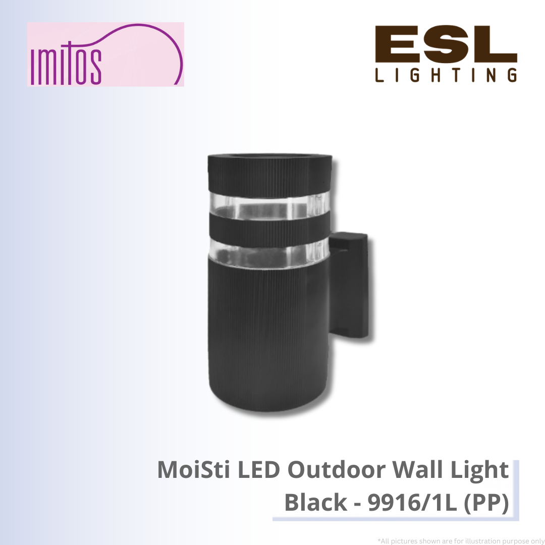IMITOS MoiSti LED Outdoor Wall Light Black - 9916/1L (PP)