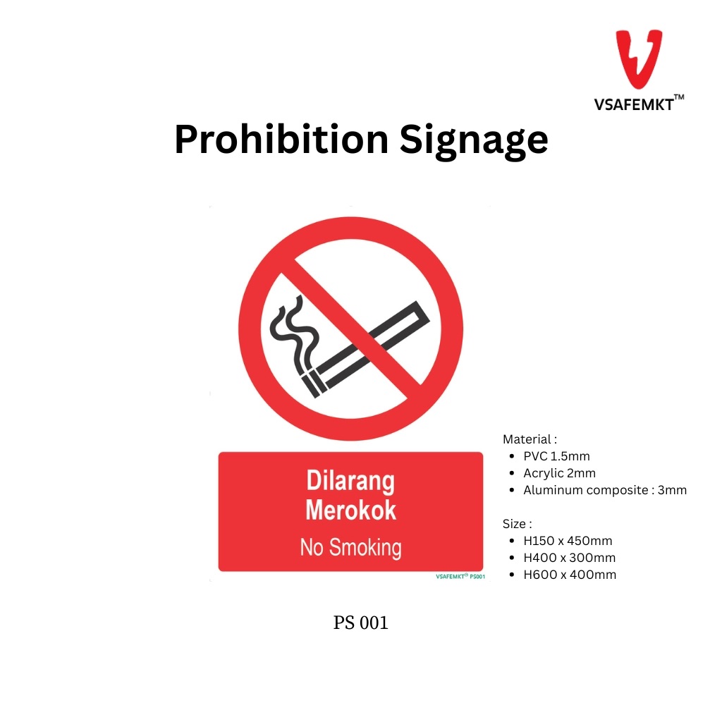 VSAFEMKT  - PS 001 - Dilarang merokok