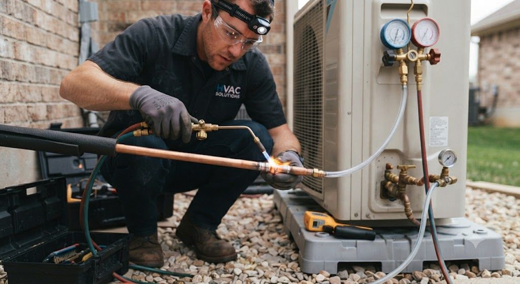 HVAC copper brazing split system best practices