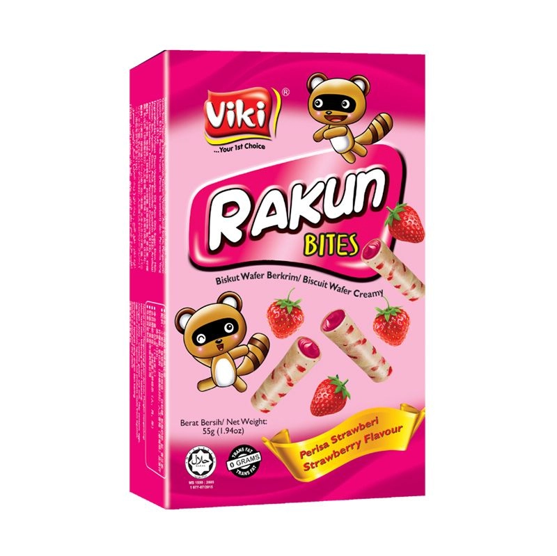 Rakun Bites 80g - Strawberry Flavour
