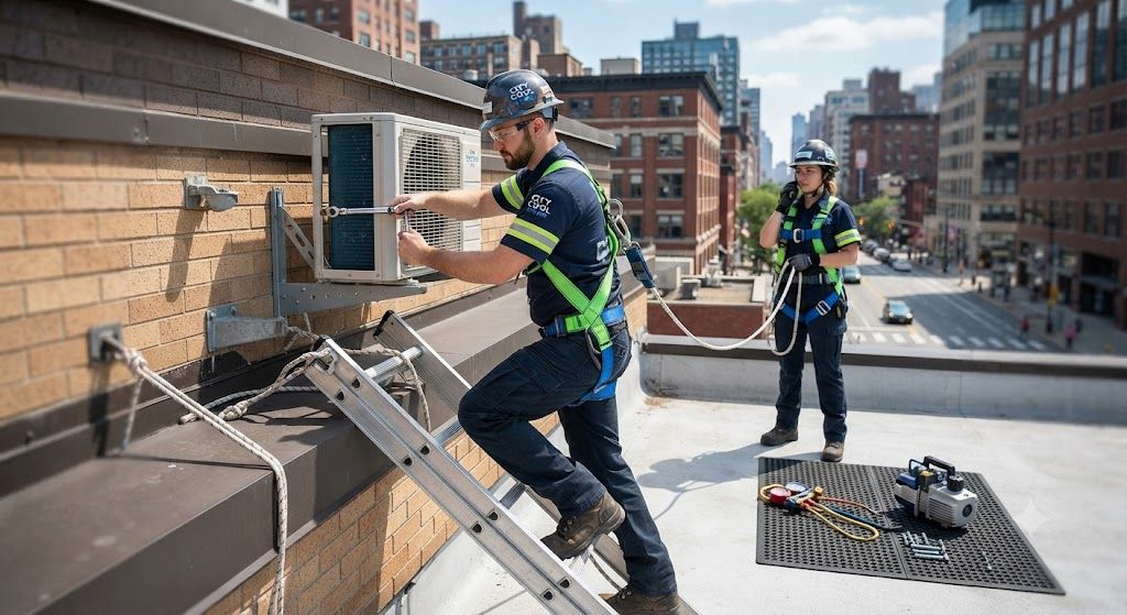 safe working at height for aircond technicians