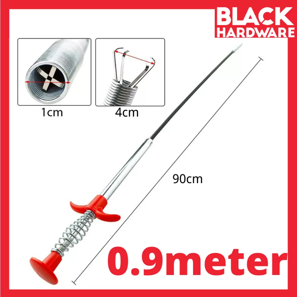 Black Hardware Flexible Adjustable Rubbish Waste Drain Pipe Claw Jaw Picker Cleaner Clamp Pengepit Sampah Tool Tools Set