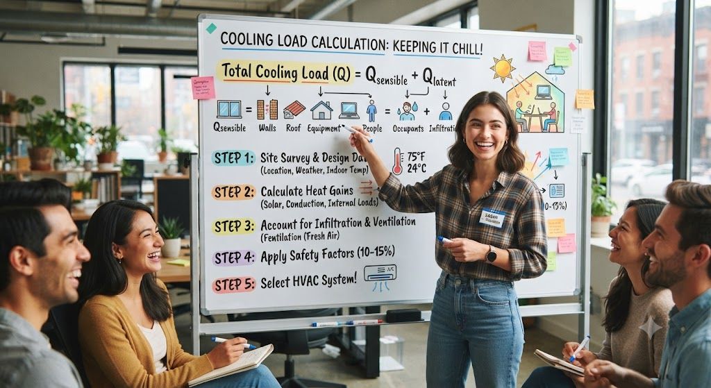 cooling load calculation formula and steps