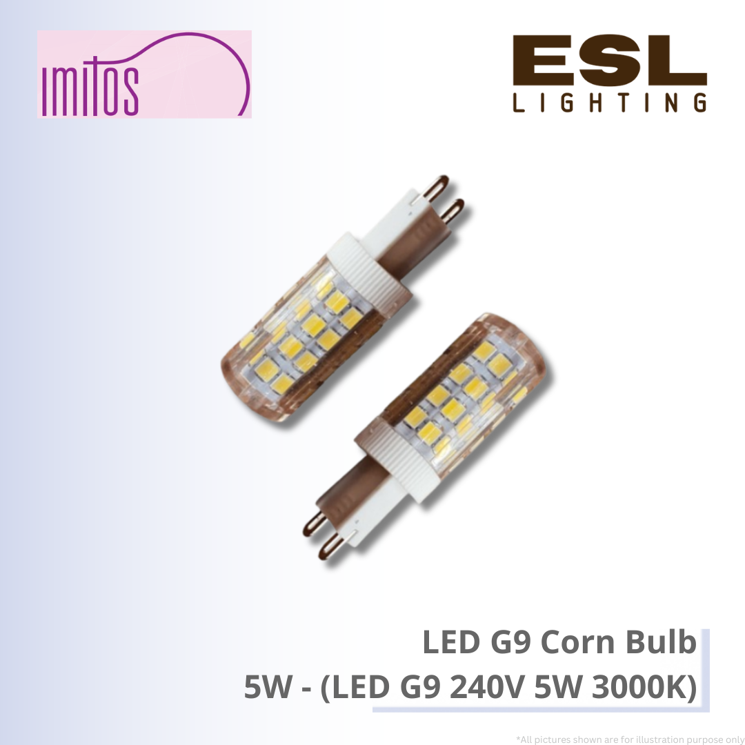 IMITOS LED G9 Corn Bulb - LED G9 240V 5W 3000K