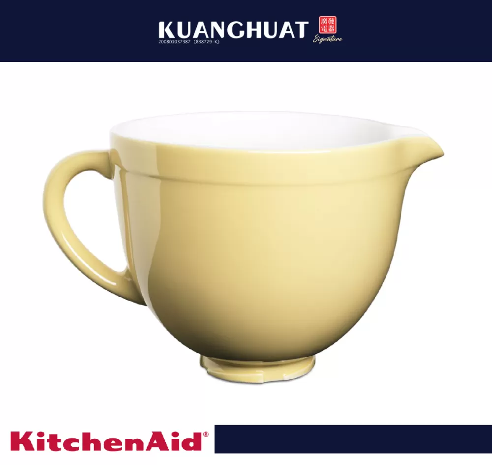[PRE-ORDER 7 DAYS] KITCHENAID Majestic Yellow 4.8L Ceramic Mixing Bowl KSMCB5MY
