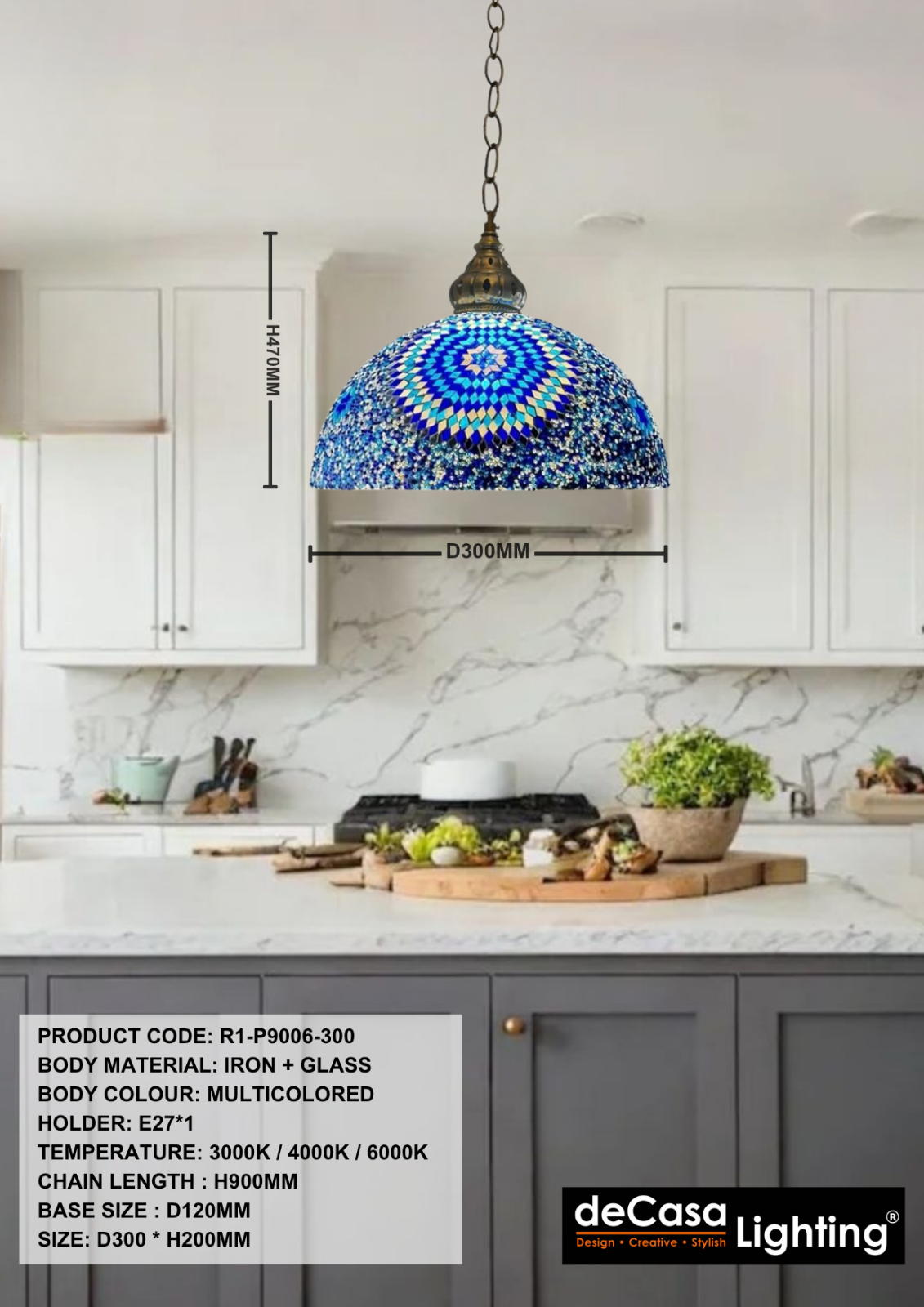 MOROCCAN STYLE PENDANT LIGHT (P9006)