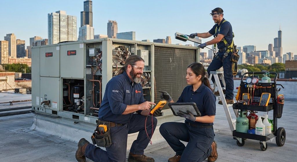Industrial and commercial HVAC maintenance