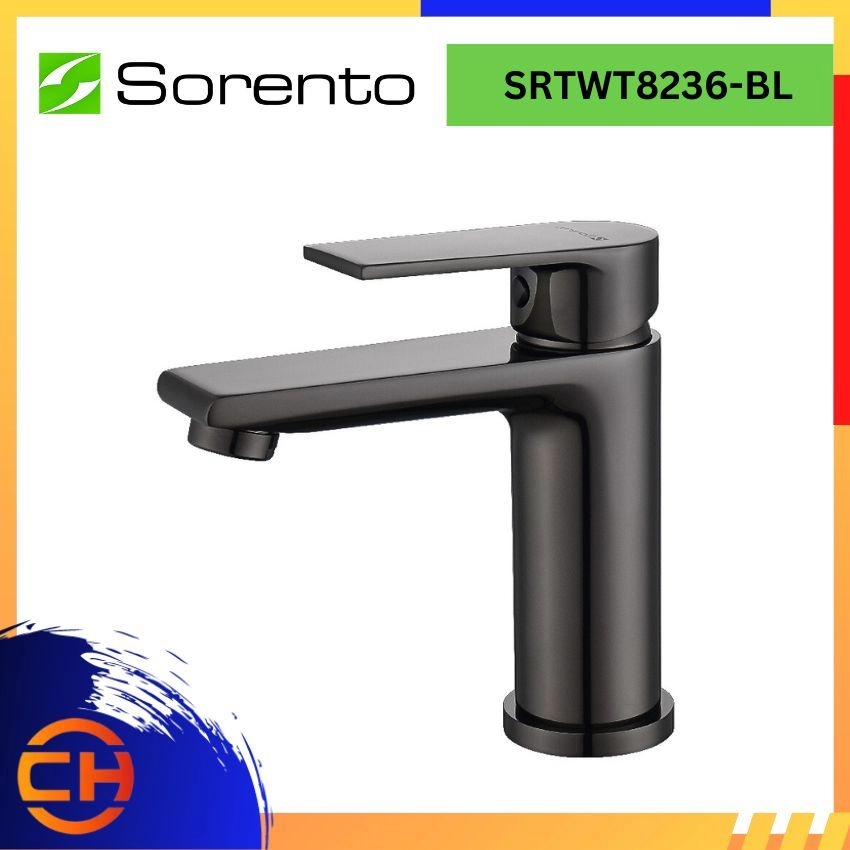 SORENTO BATHROOM FAUCET SRTWT8236-BL Basin Cold Tap Matt Black ( L146MM X W50MM x H138MM ) 