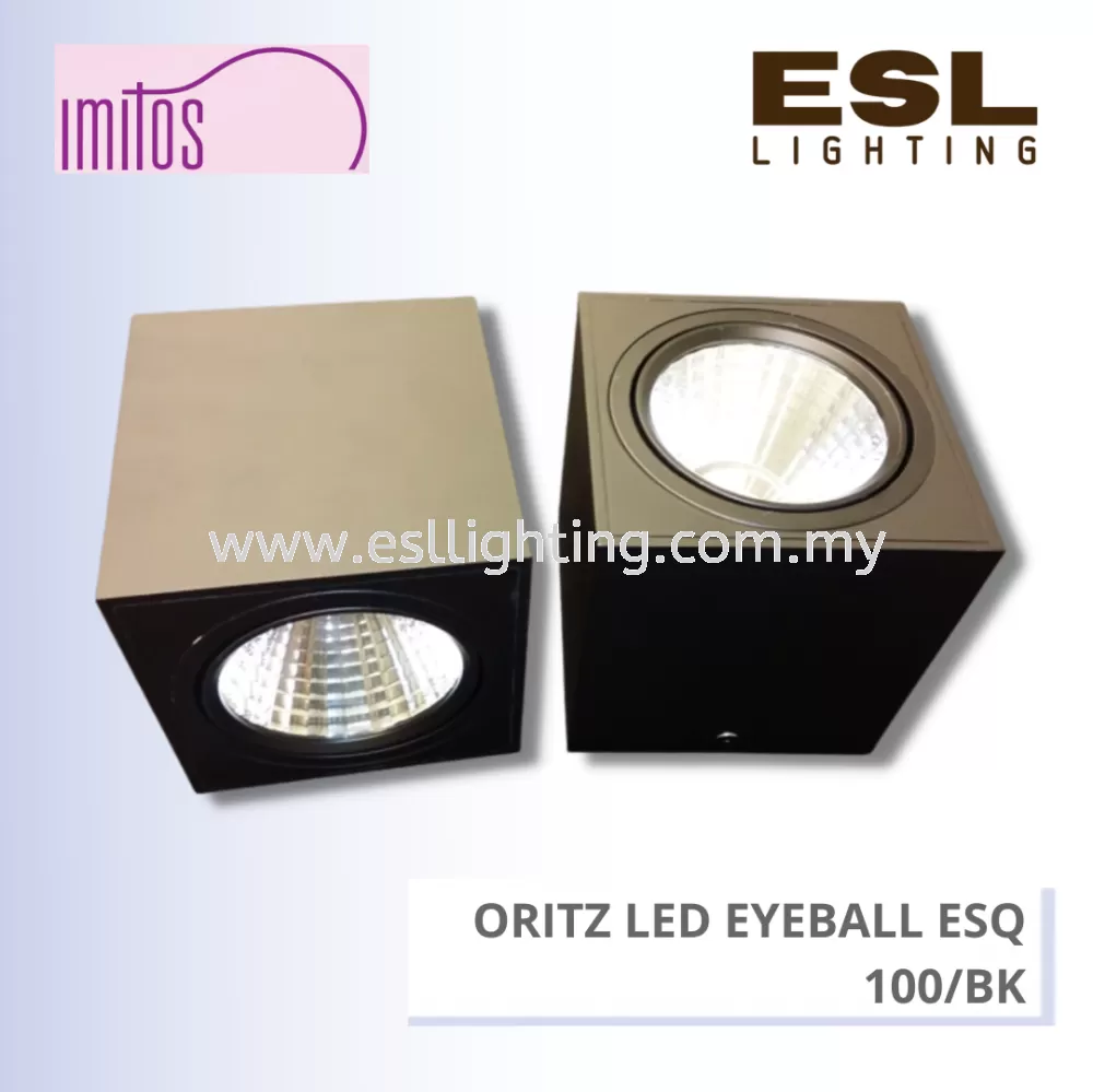 IMITOS ORITZ LED SURFACE EYEBALL ESQ 100/BK 15W