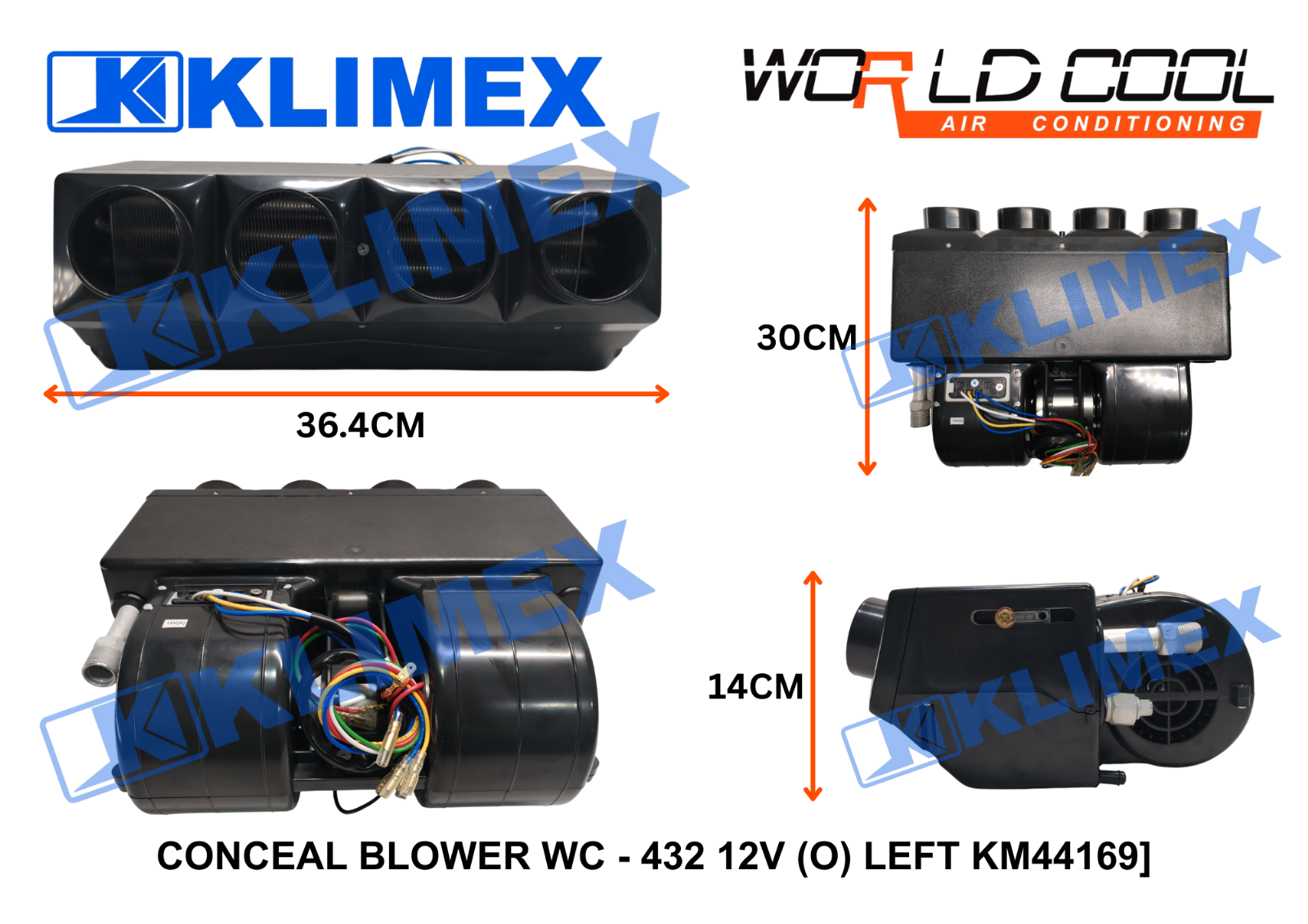 CONCEAL BLOWER WC - 432 12V (O) LEFT KM44169]
