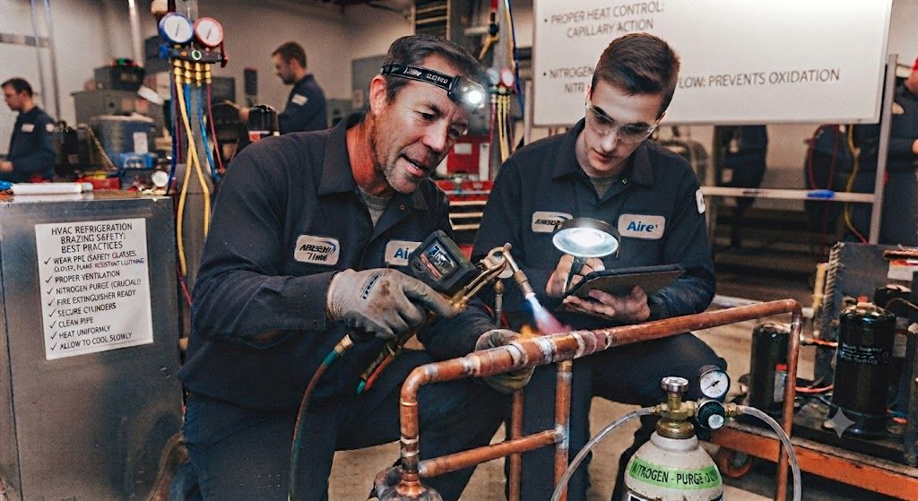 HVAC brazing safety procedures best practices refrigeration