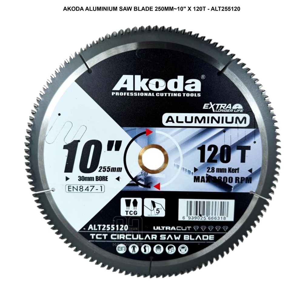 AKODA ALUMINIUM SAW BLADE 250MM 10" X 120T ALT255120
