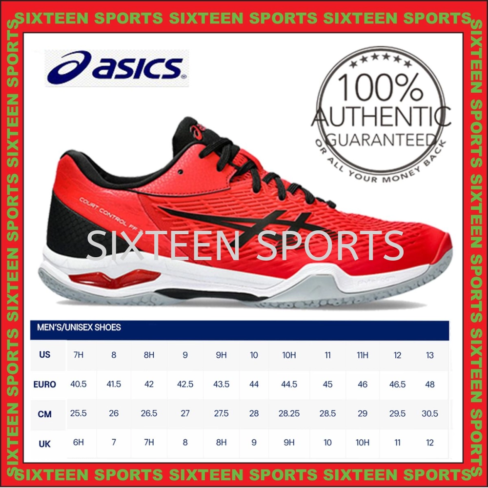 Asics Court Control FF 3 Badminton Shoes (CLASSIC RED/BLACK)