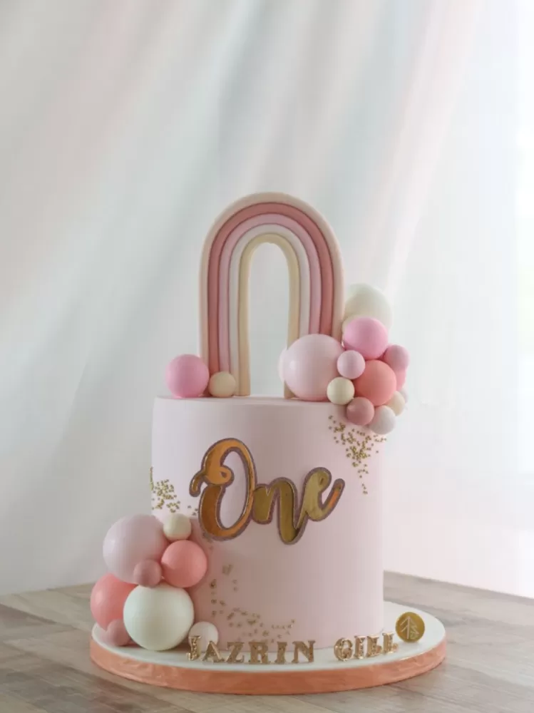Pink Rainbow Cake
