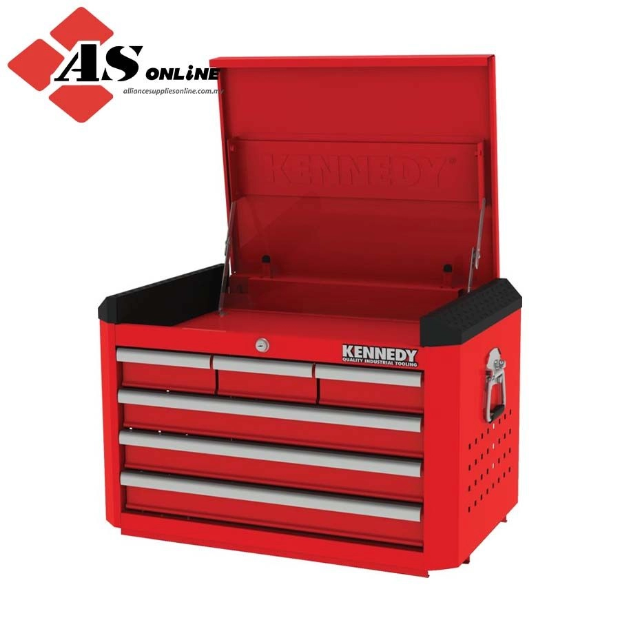 KENNEDY Tool Chest, Industrial Range, Red, Steel, 6-Drawers, 454 x 706 x 461mm, 350kg Capacity / Model: KEN5942220K