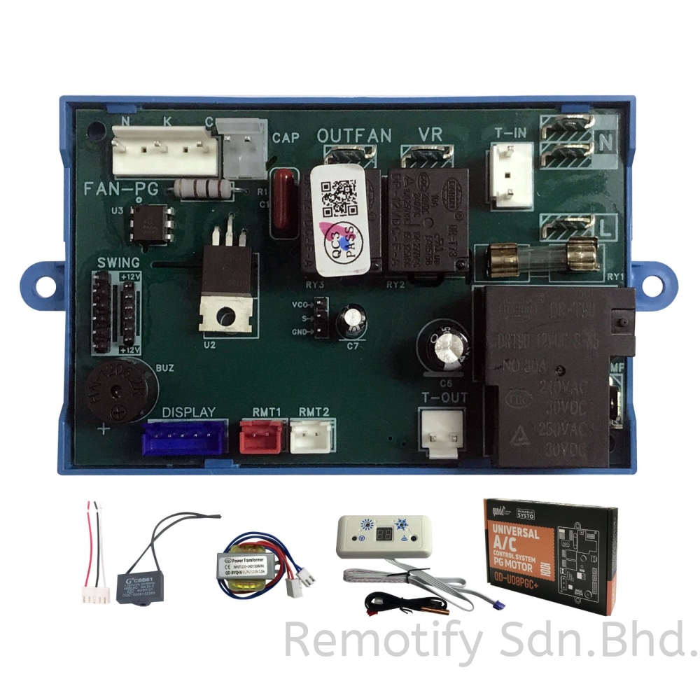 QD-U08PGC+ PG Motor Series Universal Air Conditioner Control System | Advanced Silent Smart PCB with Stepless Fan & Self-Diagnosis Function