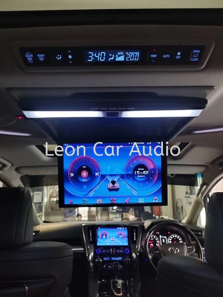 Toyota Vellfire Alphard agh30 17.3" full hd hdmi usb mp4 roof led monitor