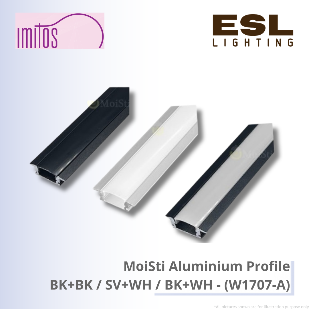 IMITOS MoiSti Aluminium Profile BK+WH / BK+BK / SV+WH - W1707-A