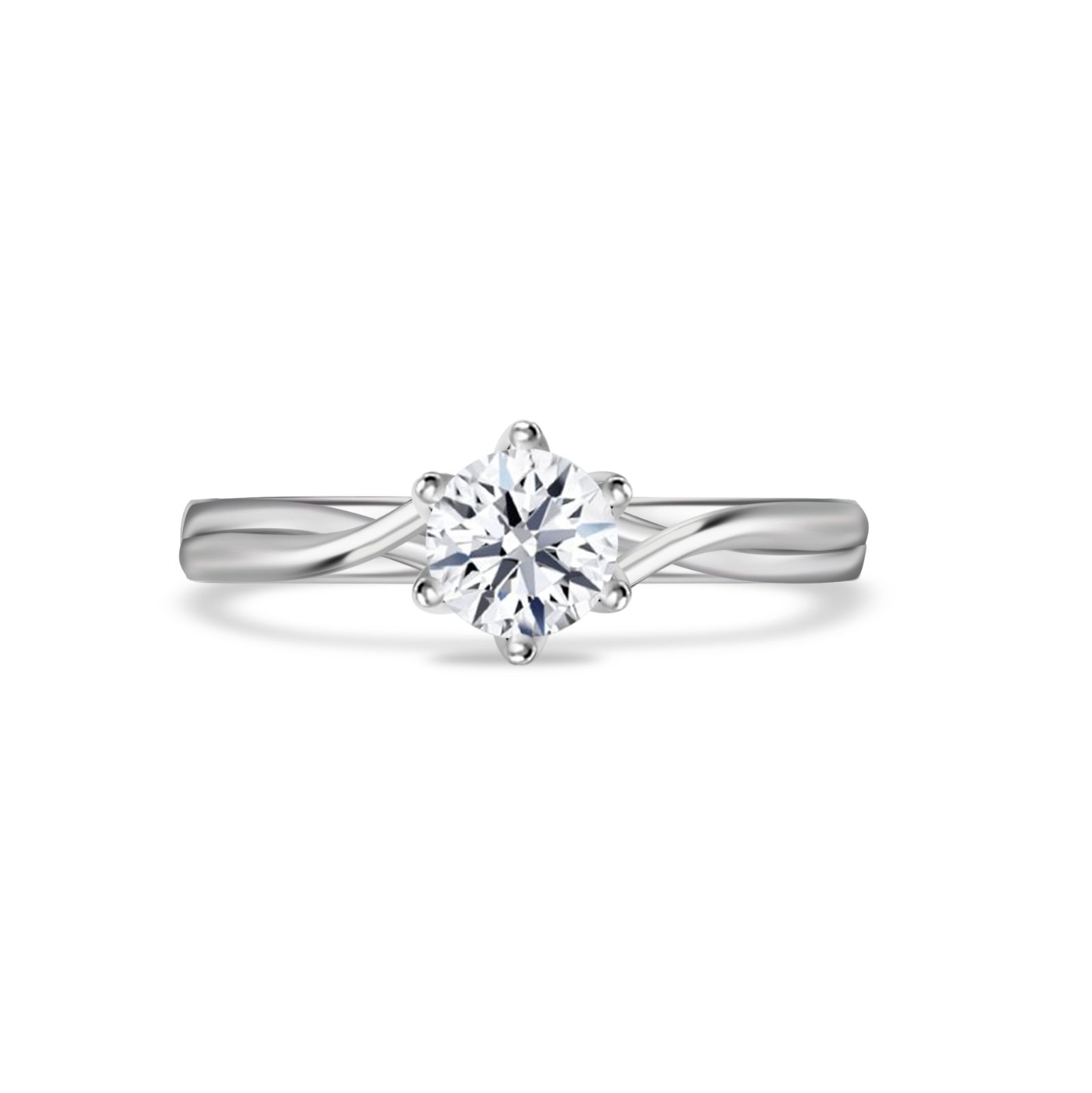 Castiel Serene Twist Solitaire Engagement Ring