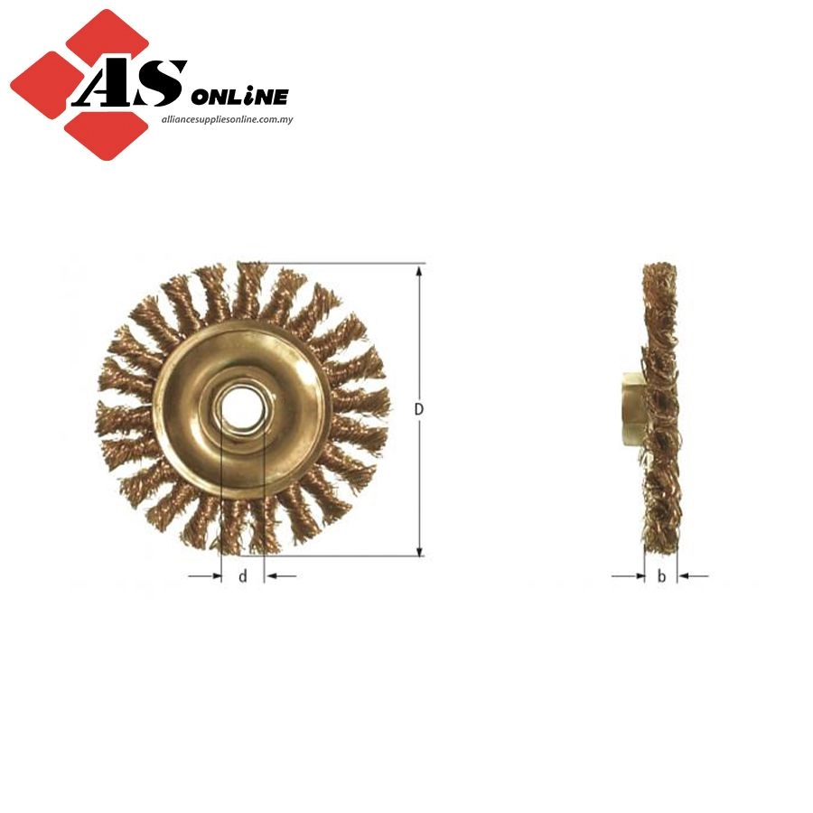 AMPCO Wheel Brush, Knot Wire 102mm / Model: KR1020