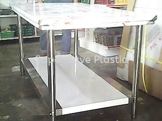 150X80X80CM S.STEEL 2 TIER WORK TABLE