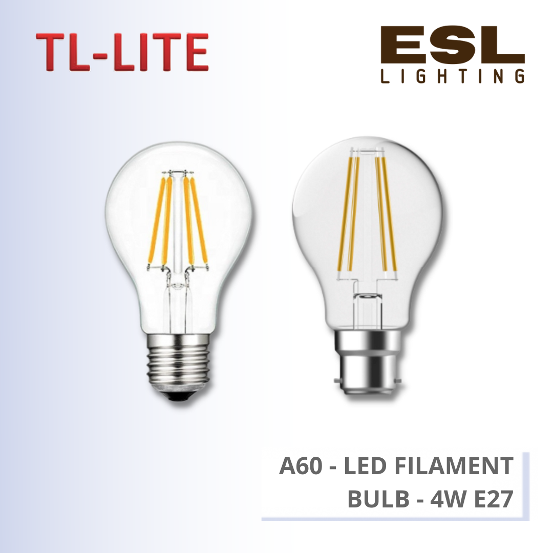 TL-LITE BULB - LED FILAMENT BULB - A60 - LED FILAMENT BULB - 4W E27/B22