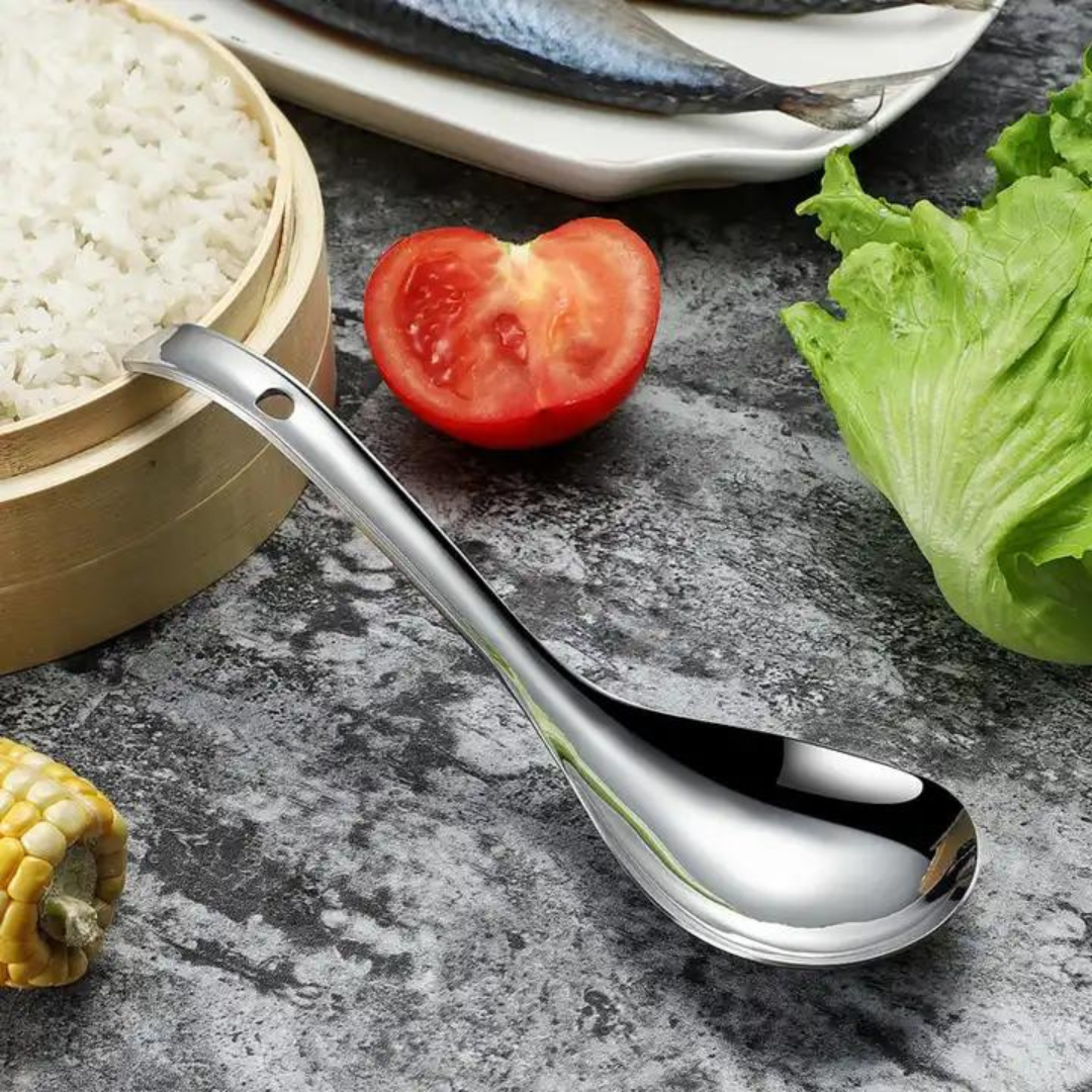 Custom Logo Stainless Steel Refined Soup Spoon