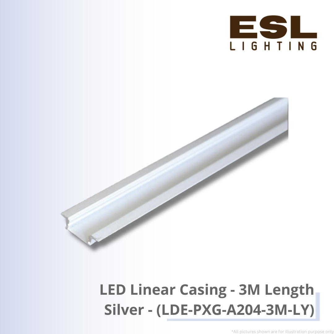 LED Linear Casing 3M Length - LDE-PXG-A204-3M-LY