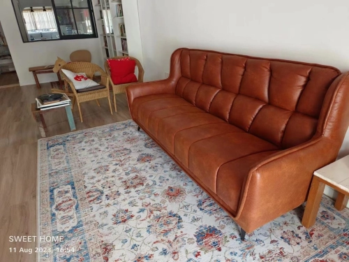 3 Seather Leather Look Sofa | Modern Sofa | Sofa Promo Merdeka |Sofa Furniture Store | Penang | Kulim Kedah | Lunas  | Georgetown | Kepala Batas | Bertam | Sungai Petani 