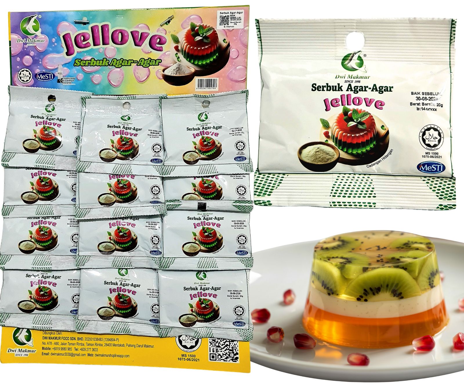 Agar-Agar Powder 20 Grams RM4.90 X 12 Units C.Dwi Makmur