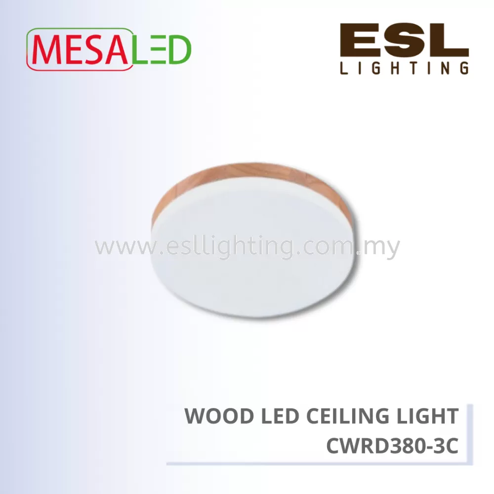 MESALED LED CEILING LIGHT WOOD 3 COLOR 27W x 2 - CWRD380-3C