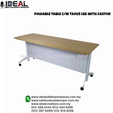 Office Tables Foldable Series Foldable Table c/w Taxus Leg With Castor
