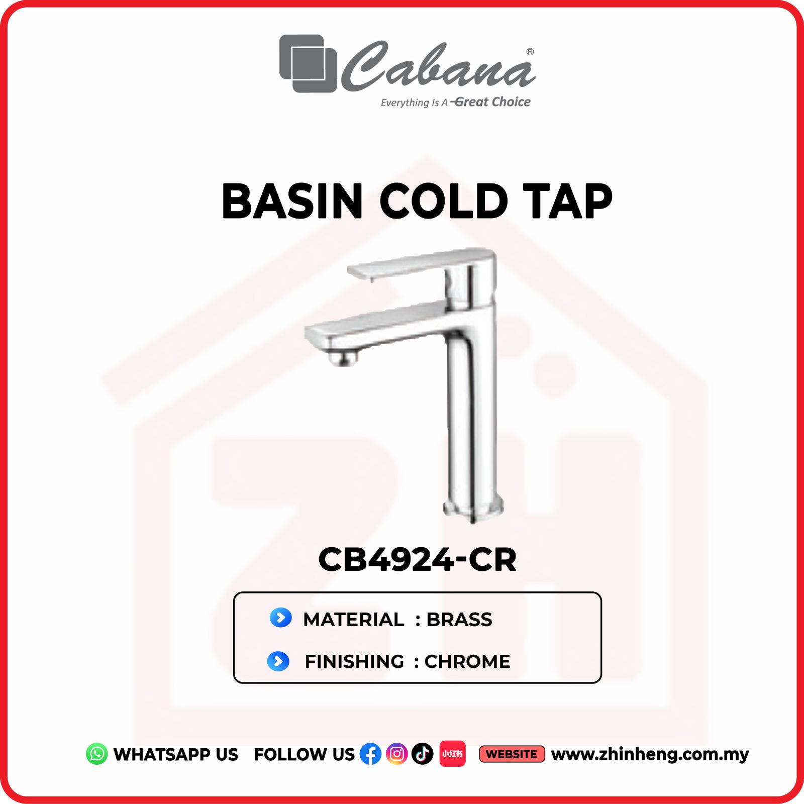 CABANA BASIN COLD TAP CB4924-CR