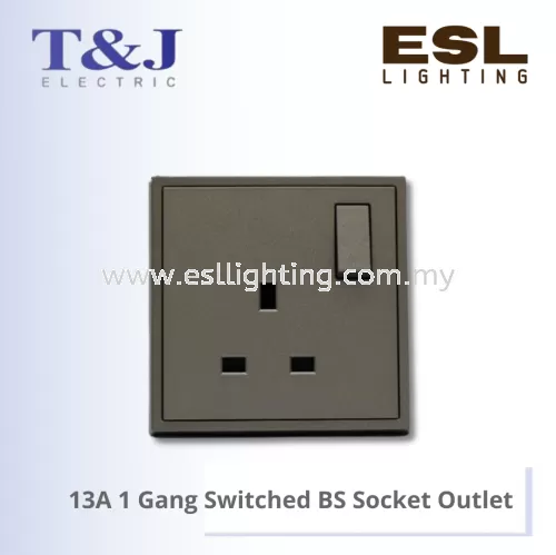 T&J MINIMALIST SERIES 13A 1 Gang Switched BS Socket Outlet - EB8613S / EB8613S-SBL / EB8613S-MSB / EB8613S-MSL