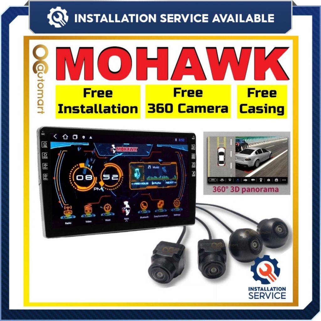 Free Installation and 360 Camera Mohawk Ms Series Car Android player With 3D 360 Reverse Camera 3D View Camera