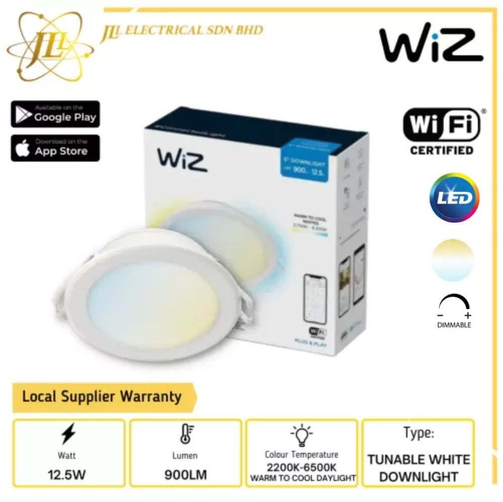 PHILIPS WIZ 12.5W 900LM 2700K TO 6500K 5INCH ROUND DIMMABLE TUNABLE LED SMART RECESSED DOWNLIGHT