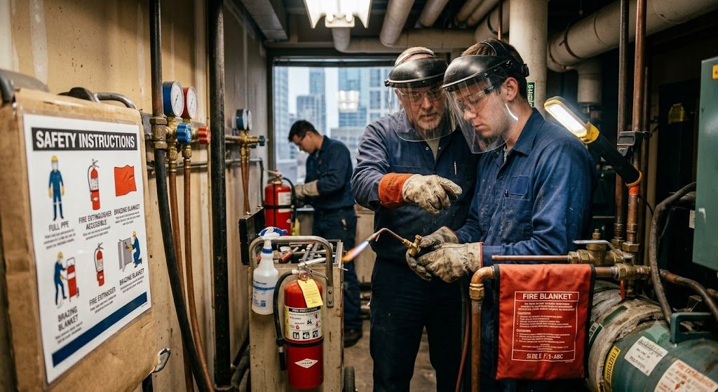 refrigeration brazing safety procedure
