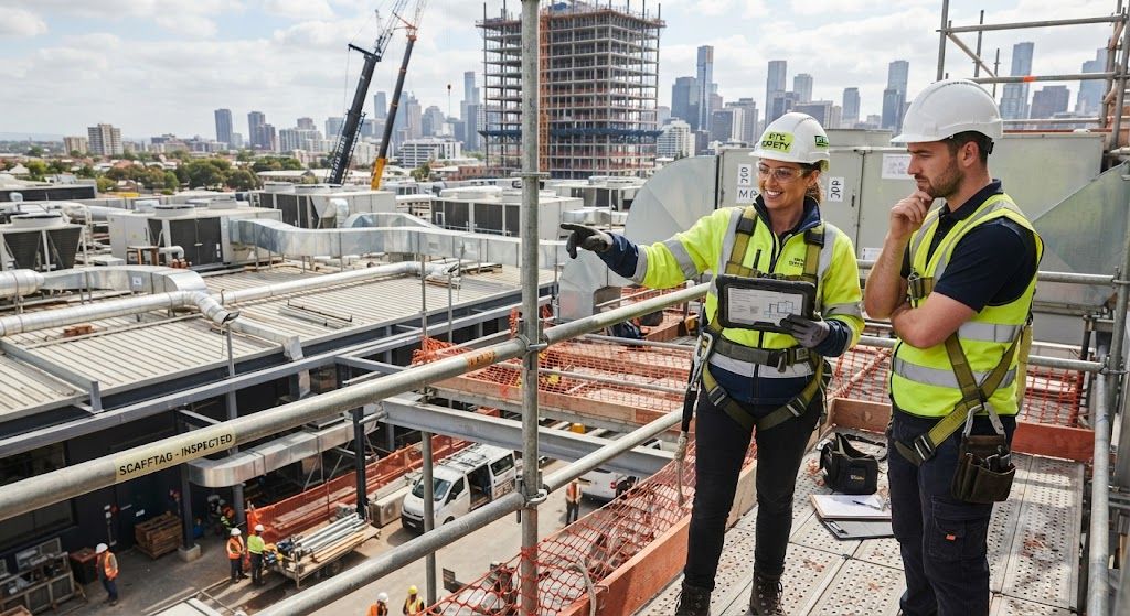 HVAC scaffold safety risk assessment height