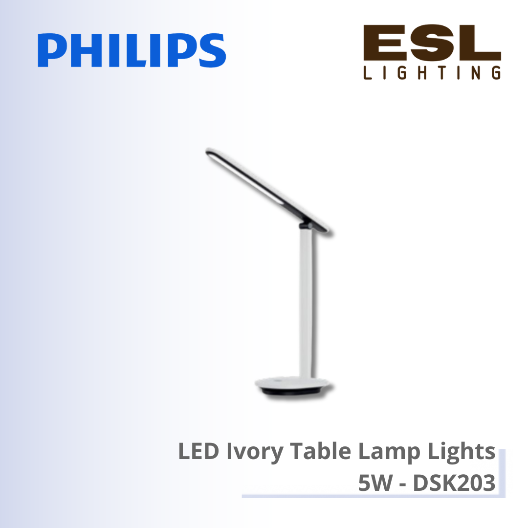 Philips LED Ivory Table Lamp Lights (Study Series) 5W - DSK203