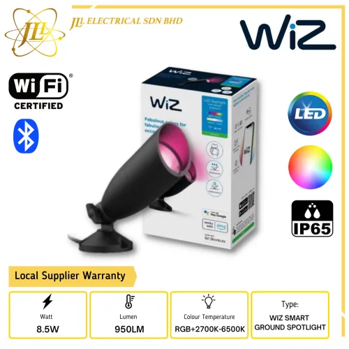 PHILIPS WIZ 8.5W 950LM RGB+2700K-6500K IP65 BLUETOOTH SMART EXTENSION LED GROUND SPOTLIGHT